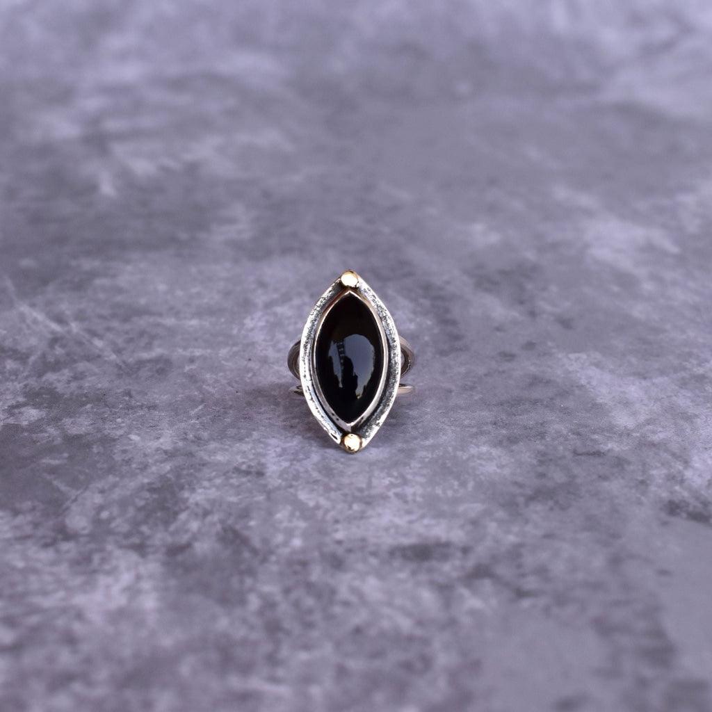 Marquise Beauty - Black Onyx Ring -