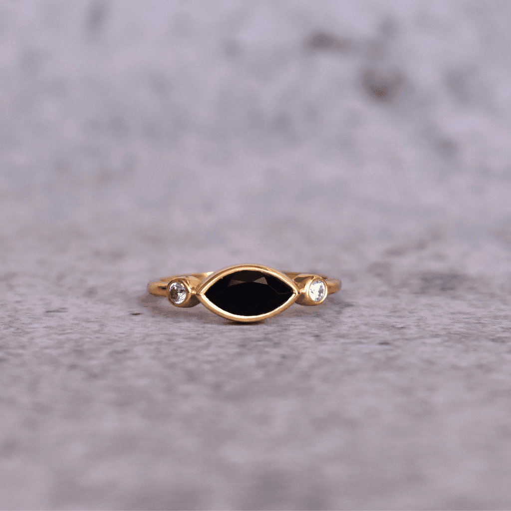 Marquise Delight - Onyx Ring -