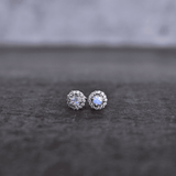 Minimal - Moonstone Studs Earrings