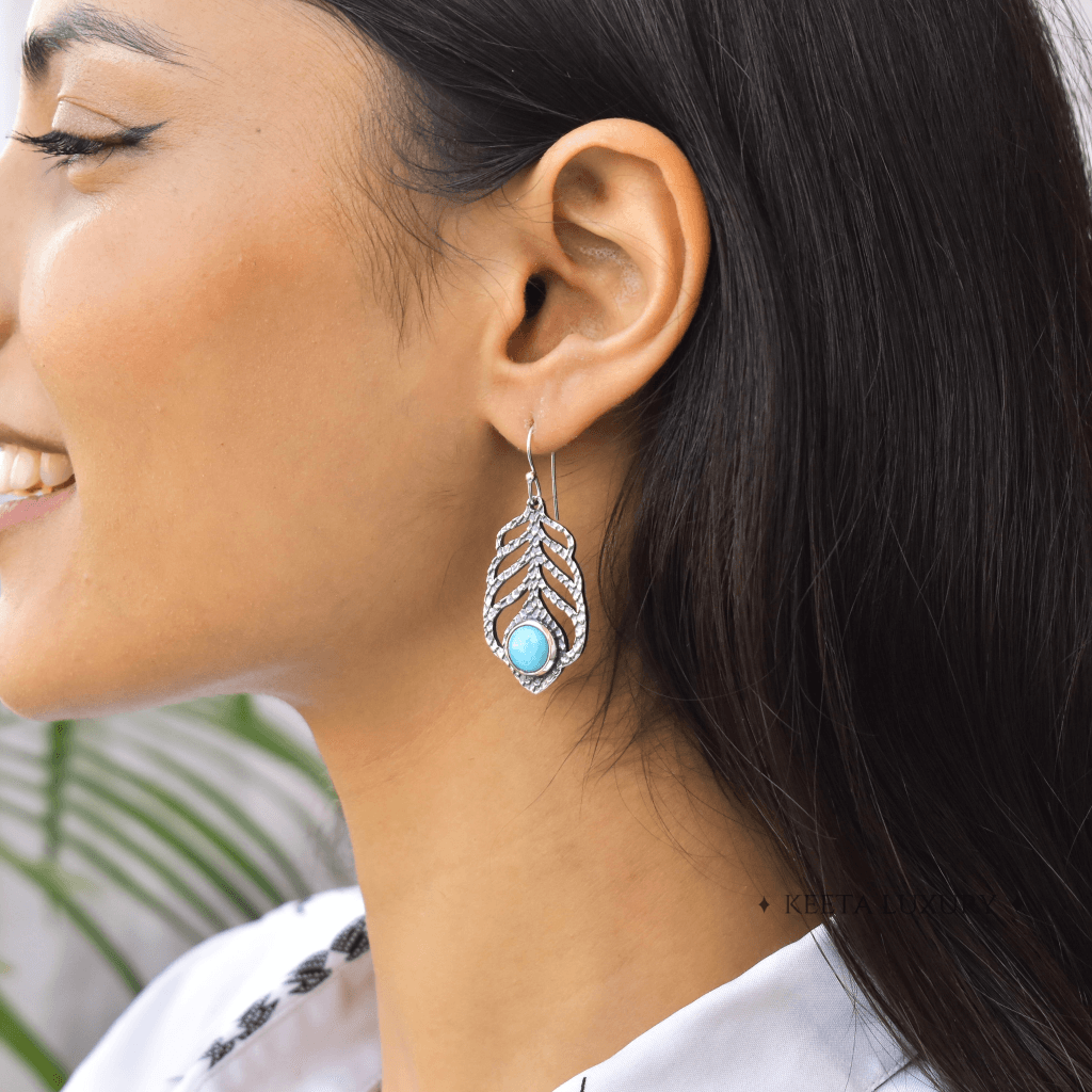 Mor Pankh - Turquoise Earrings -