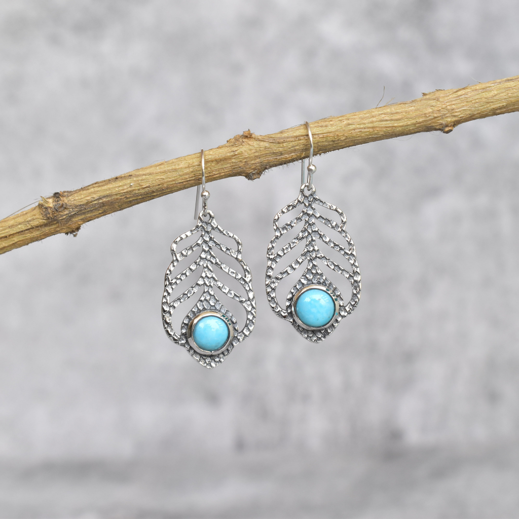 Mor Pankh - Turquoise Earrings -