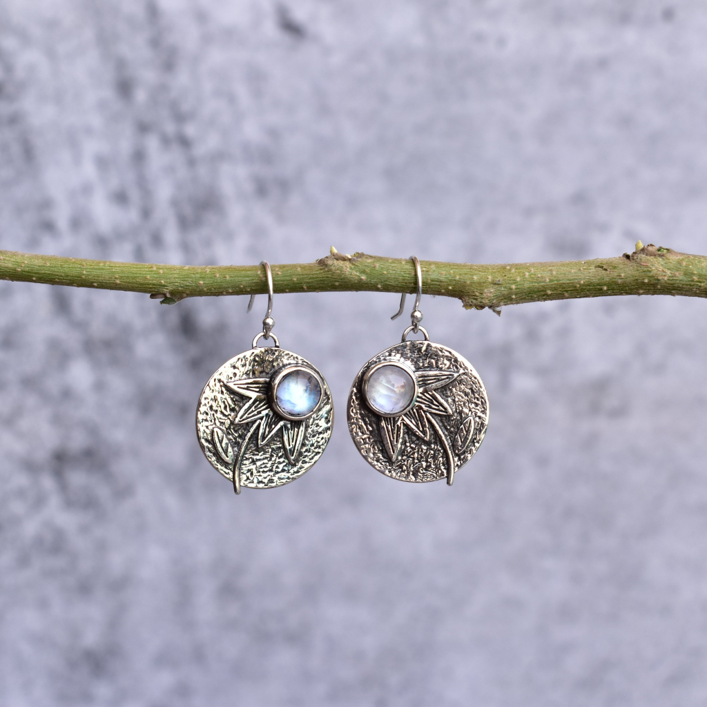 Mystic Forest - Moonstone Earrings -