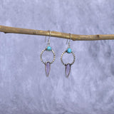 Nature Fusion - Amethyst & Turquoise Earrings