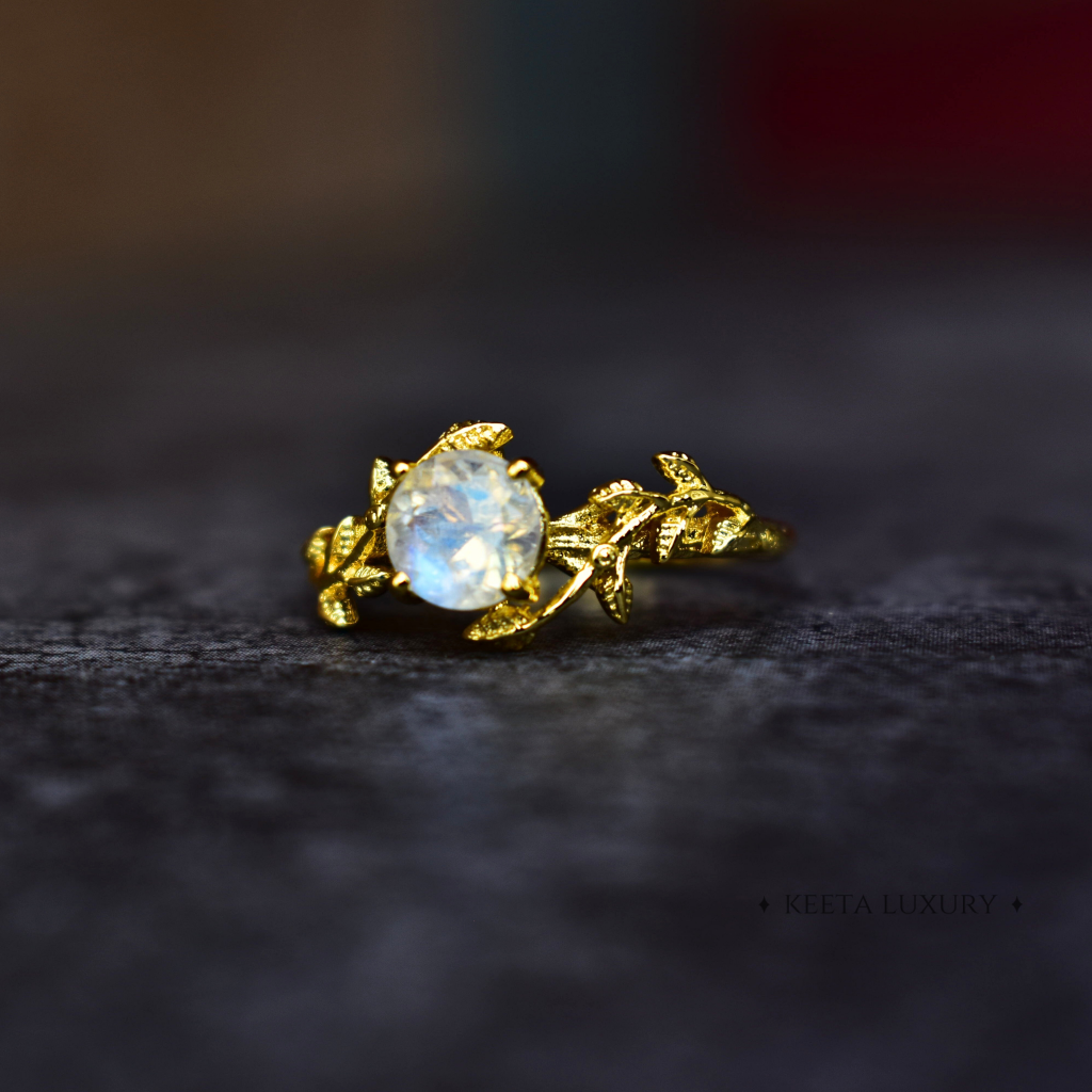 Nature's Embrace - Moonstone Ring -