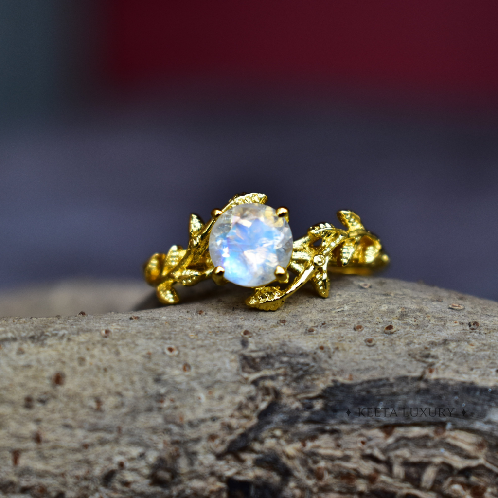 Nature's Embrace - Moonstone Ring -