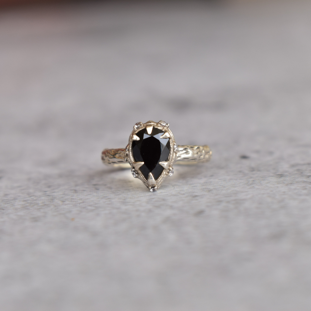 Nature's Noir - Black Onyx Ring -