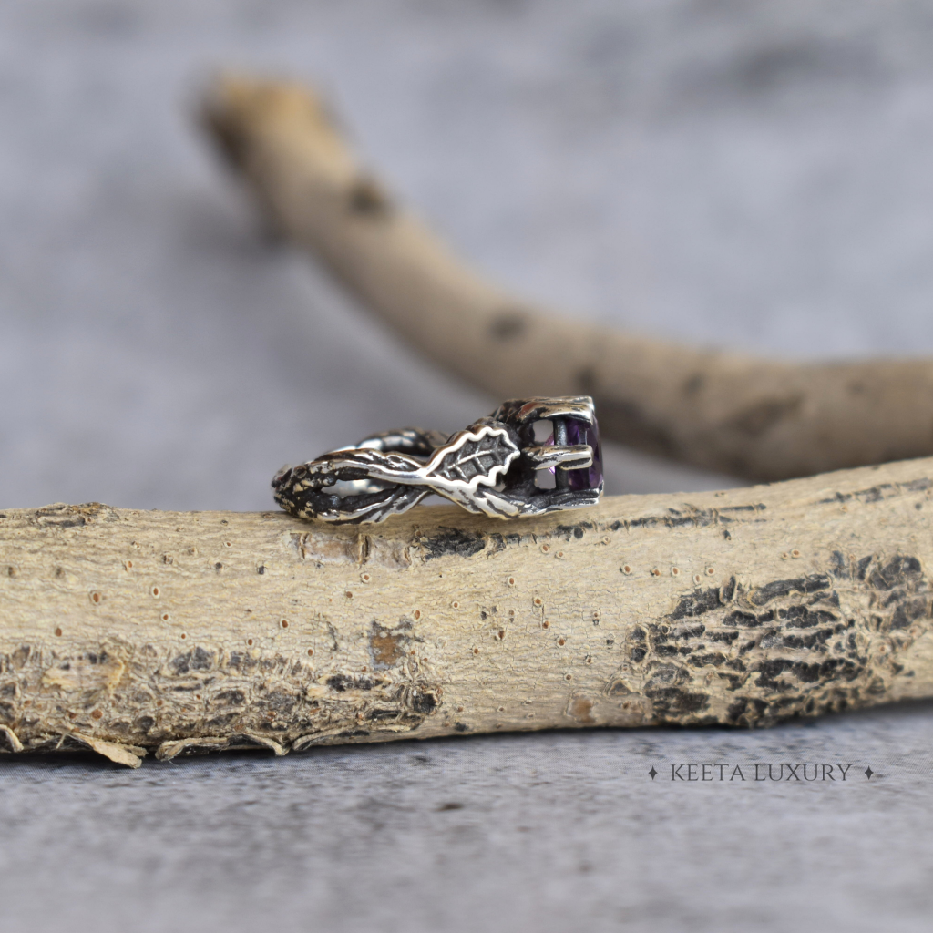 Nature's Serenade - Amethyst Ring -