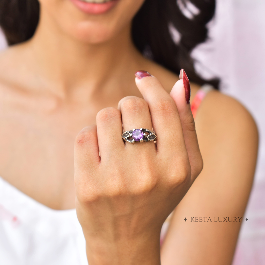 Nature's Serenade - Amethyst Ring -