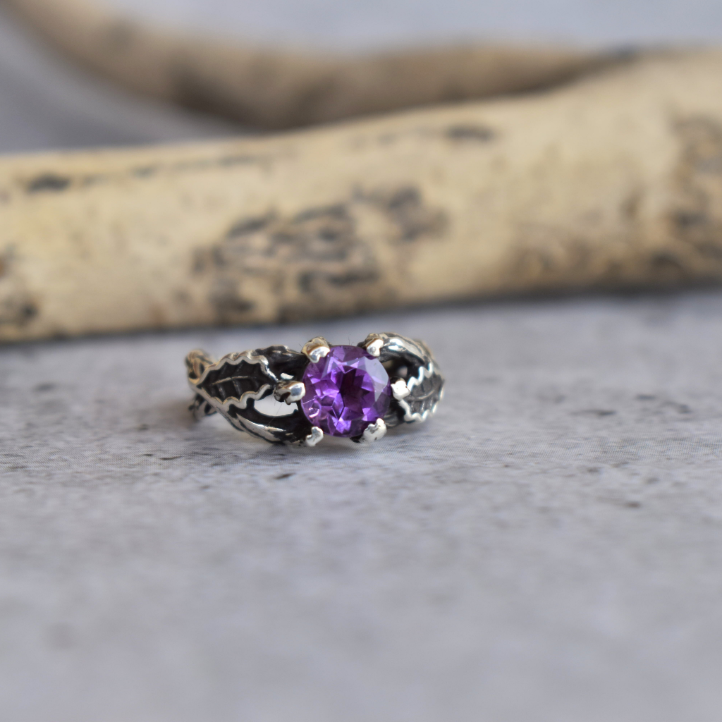 Nature's Serenade - Amethyst Ring -