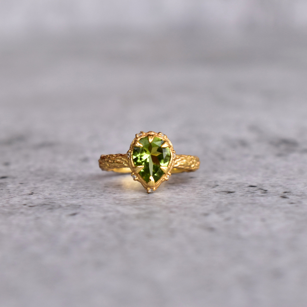 Nature's Twig - Peridot Delight Ring -
