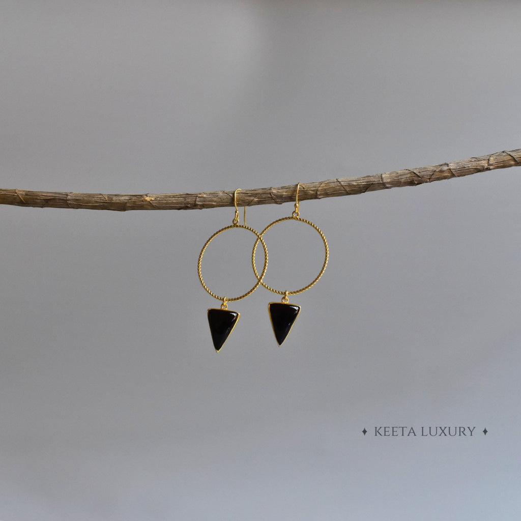 Nexus - Black Onyx Earrings Earrings