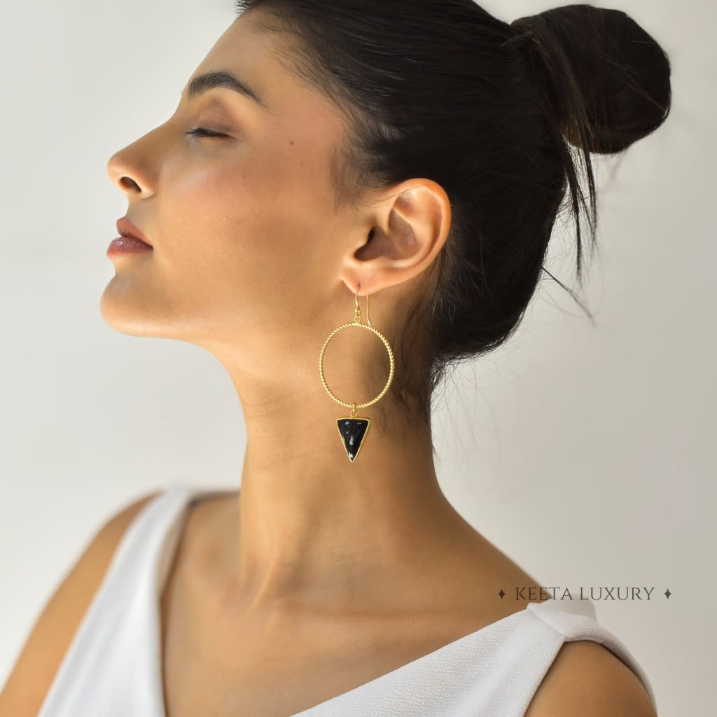 Nexus - Black Onyx Earrings Earrings