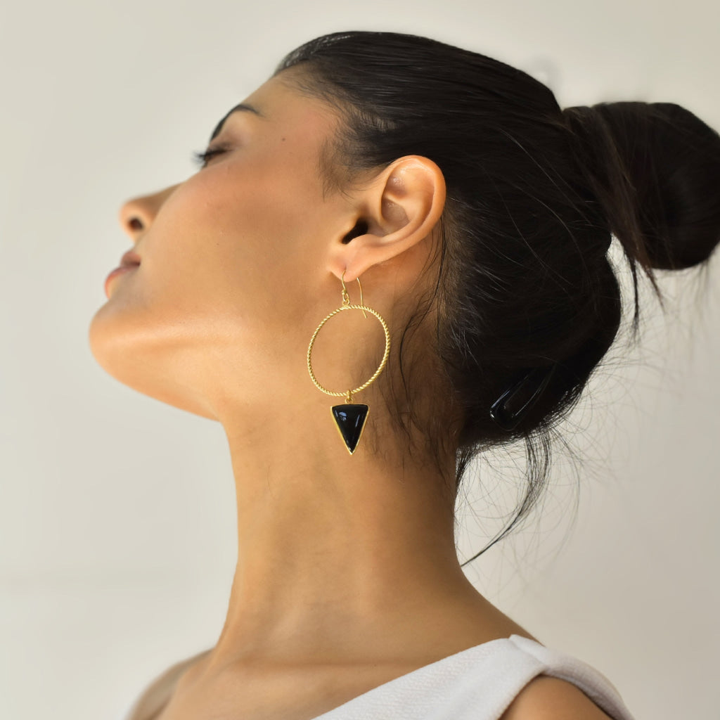 Nexus - Black Onyx Earrings Earrings