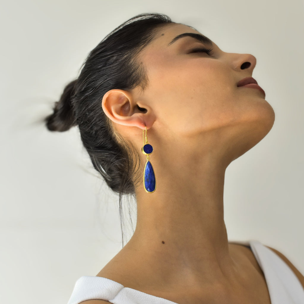 Orbital Drops - Lapis lazuli Earrings Earrings