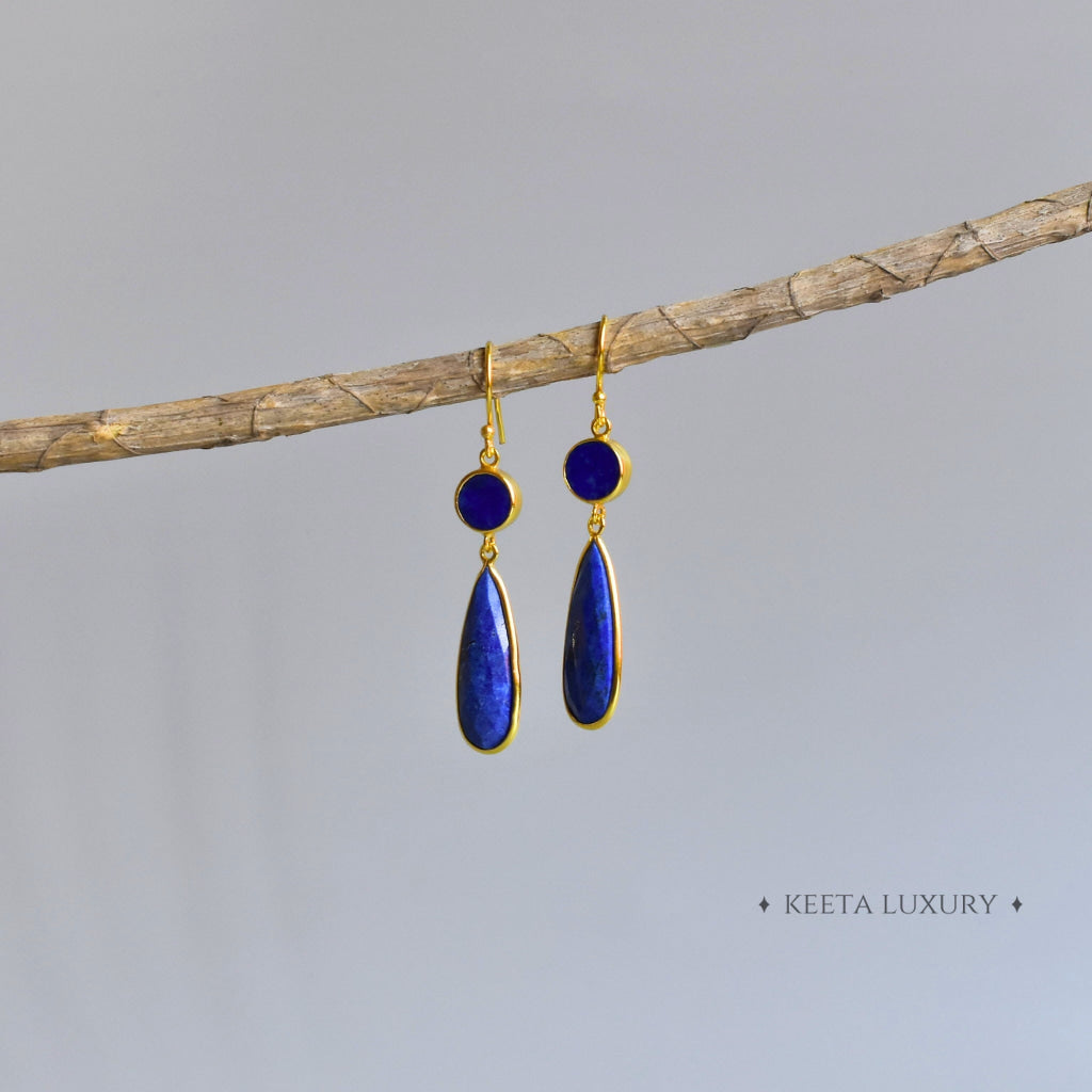 Orbital Drops - Lapis lazuli Earrings Earrings