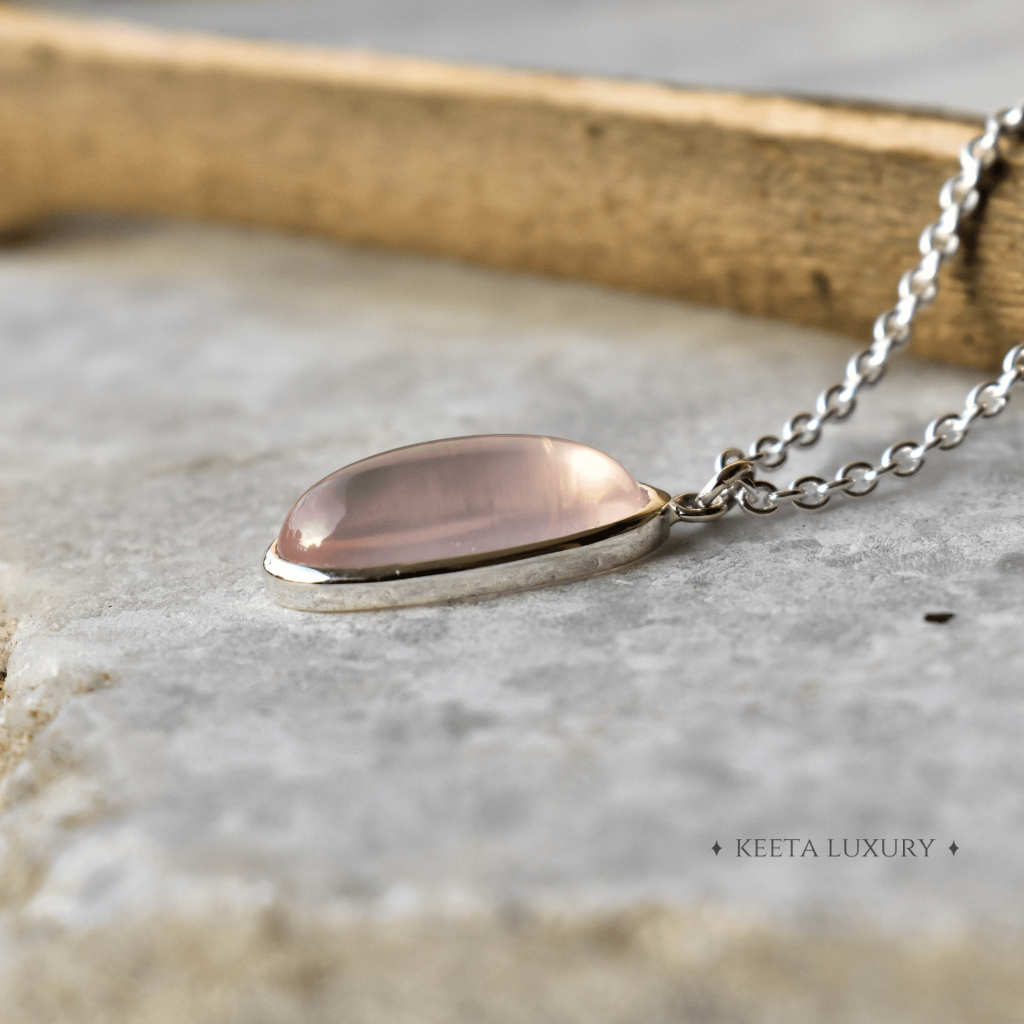 Oval Regency - Rose Quartz Necklace -