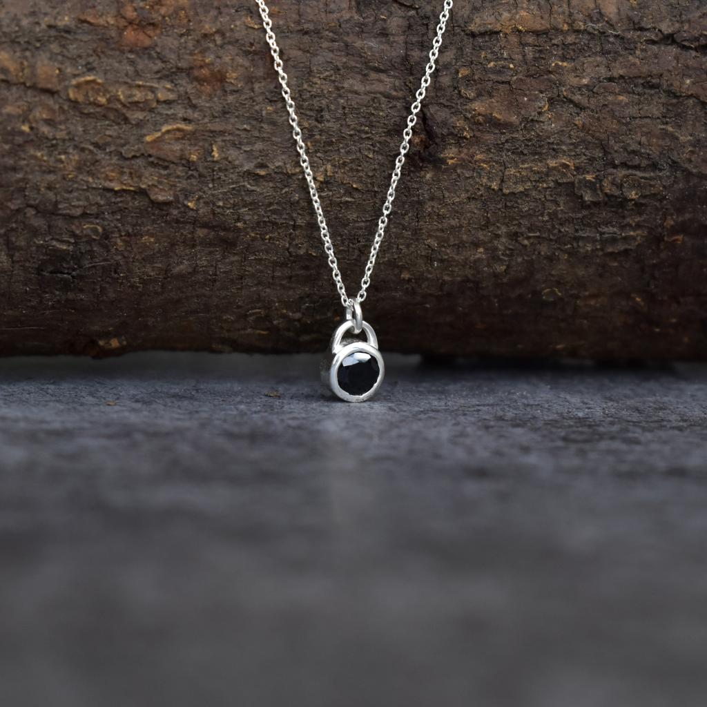 Padlock - Onyx Necklace -