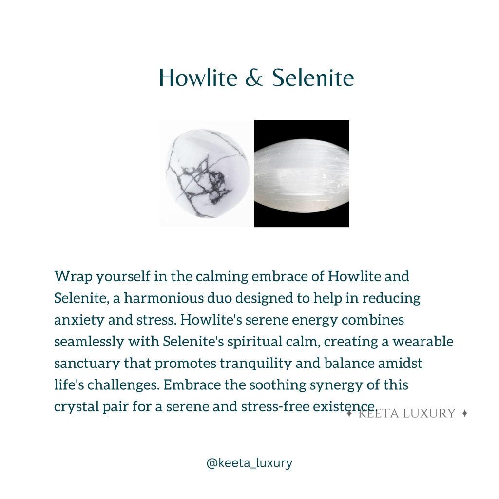 Peace - Howlite & Selenite Bracelet -