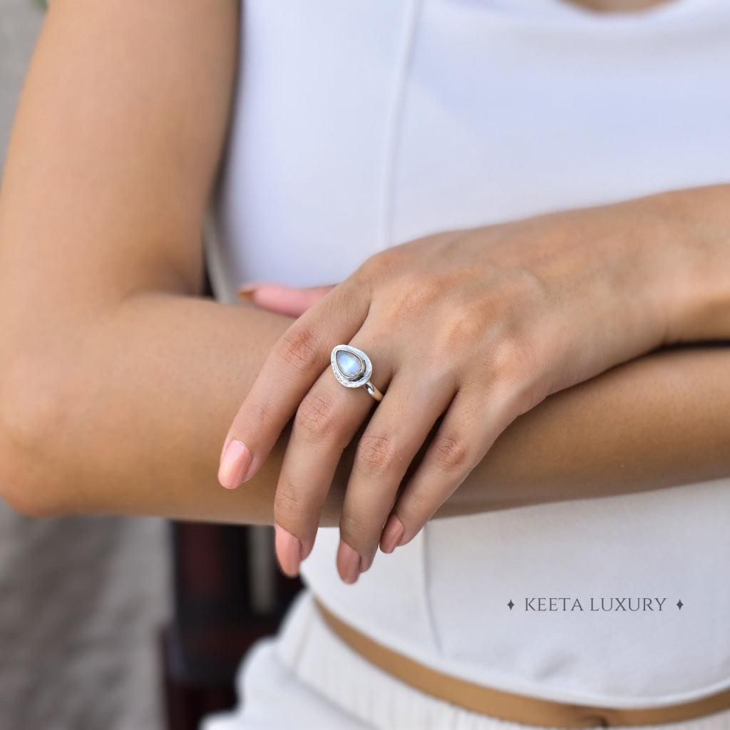 Pear Dreams - Moonstone Ring -