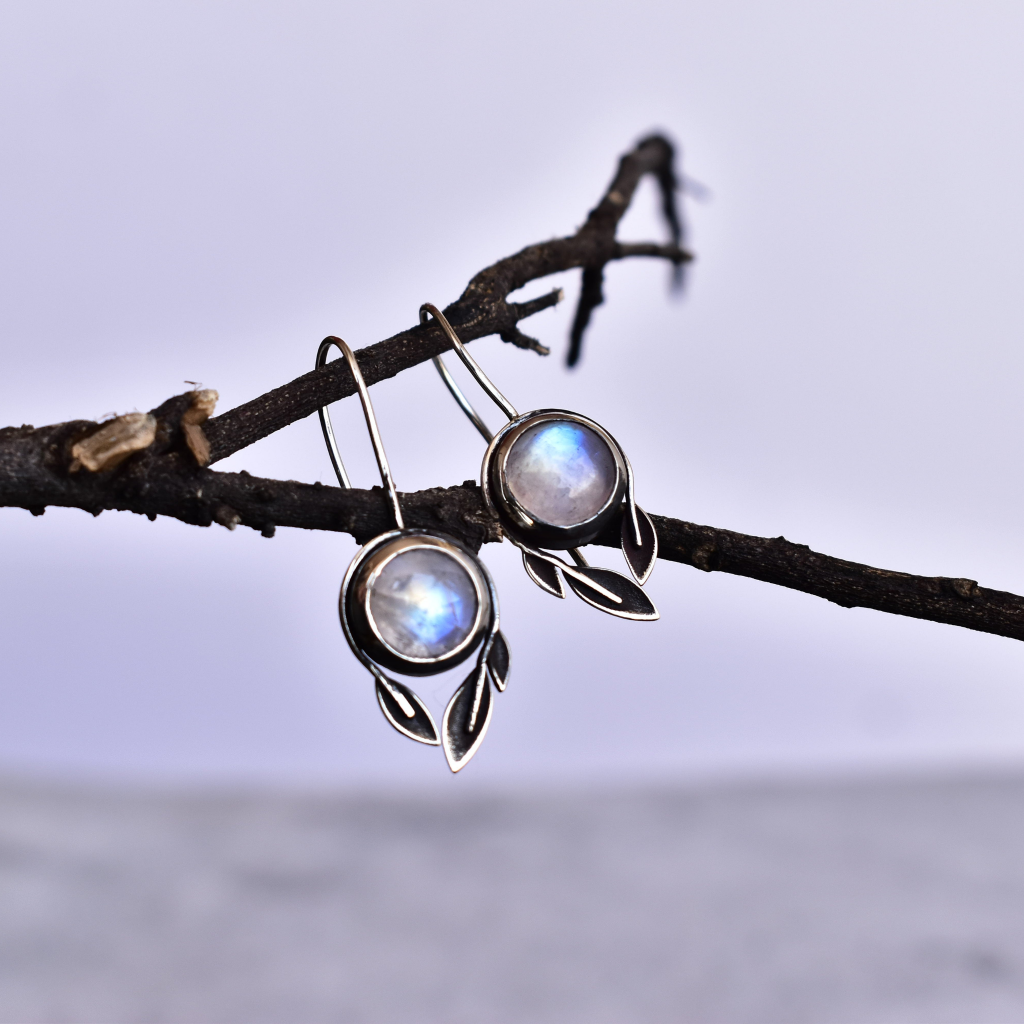 Planet - Moonstone Earrings -