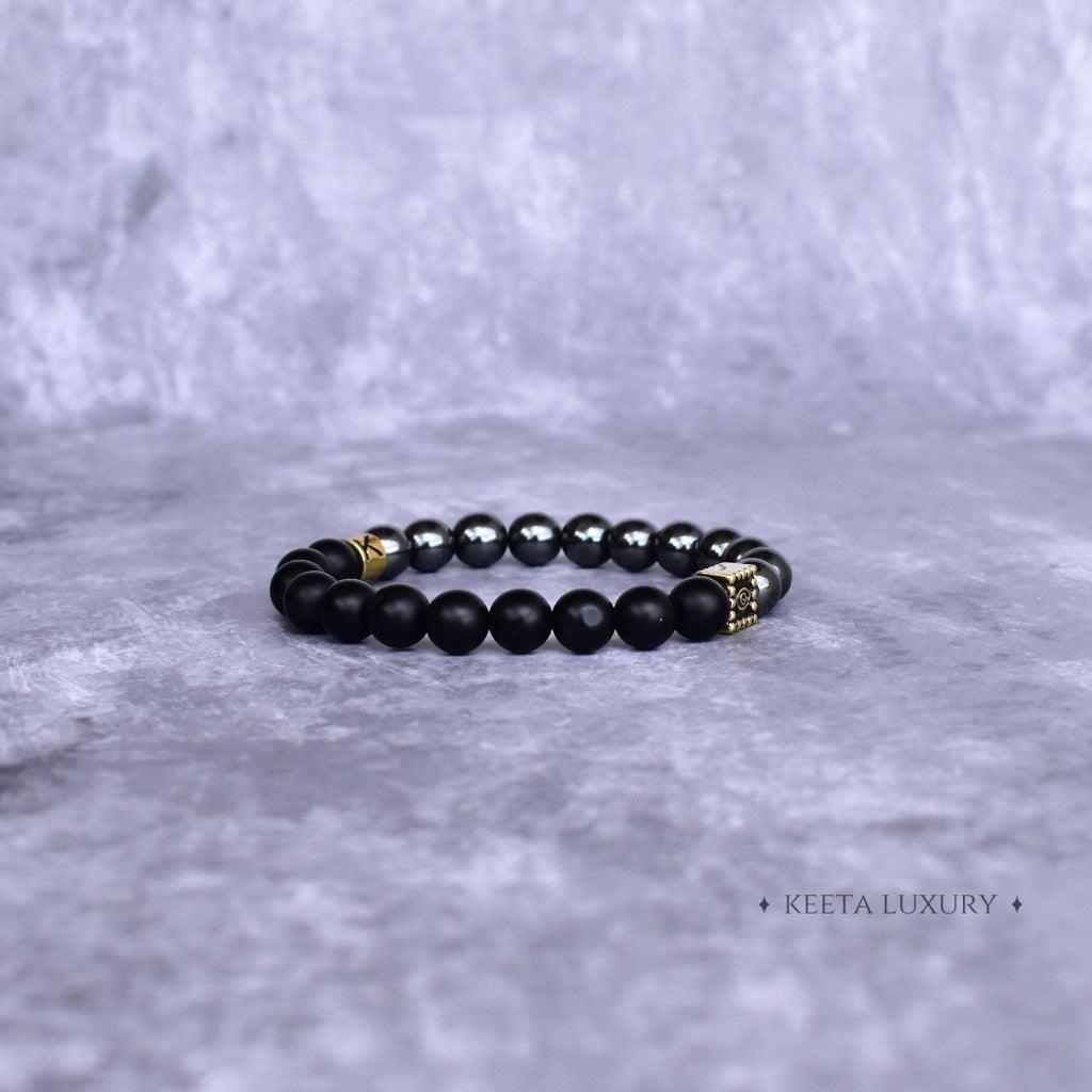 Protection - Hematite & Black Onyx Bracelet -