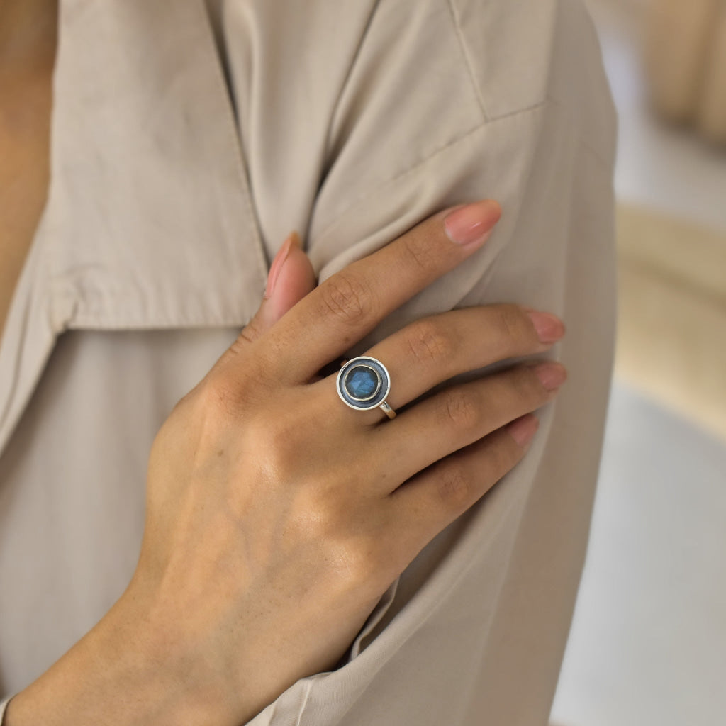 Purity Orb - Labradorite Ring Rings