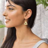 Pyramid - Garnet Earrings