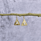 Pyramid - Moonstone Earrings