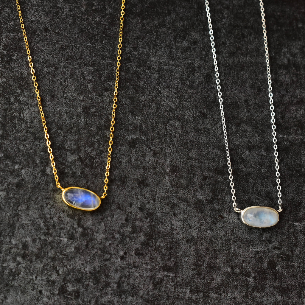 Rainbow Bright - Moonstone Necklace -