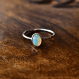 Rainbow Essence - Simple Opal Ring - KEETA LUXURY