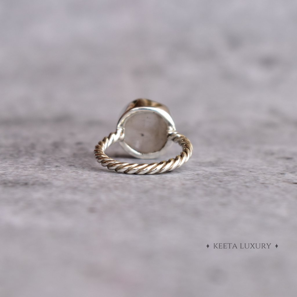 Raw Beauty - Moonstone Ring -