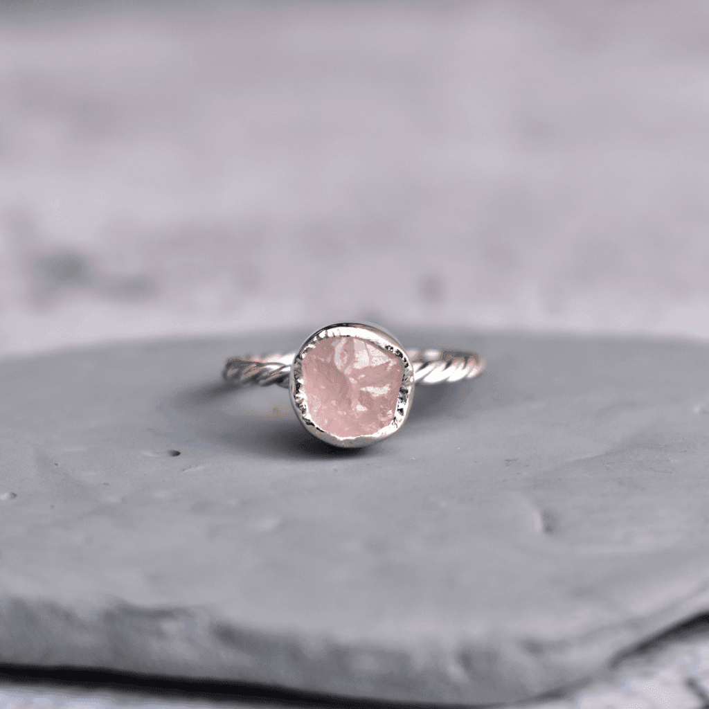 Raw Beauty - Rose Quartz Ring -