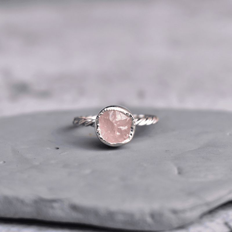 Raw Beauty - Rose Quartz Ring