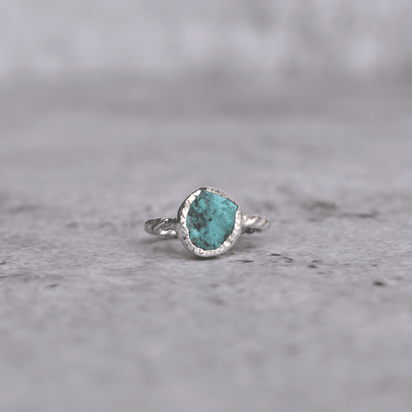Raw Beauty - Turquoise Ring Us 4 Rings