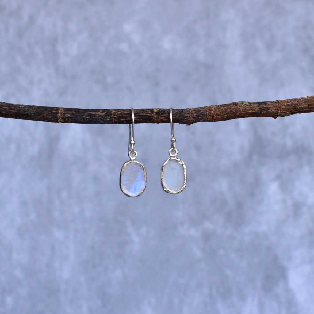 Raw Charm - Moonstone Earrings