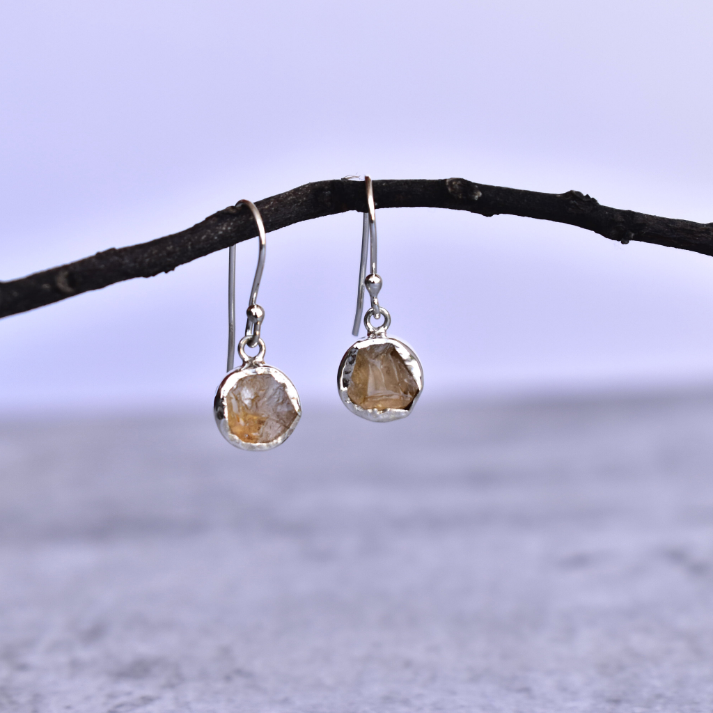 Rawnetic - Citrine Earrings -