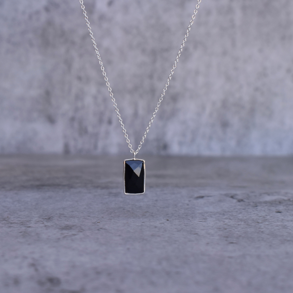 Rectangular Strength - Black Onyx Necklace -