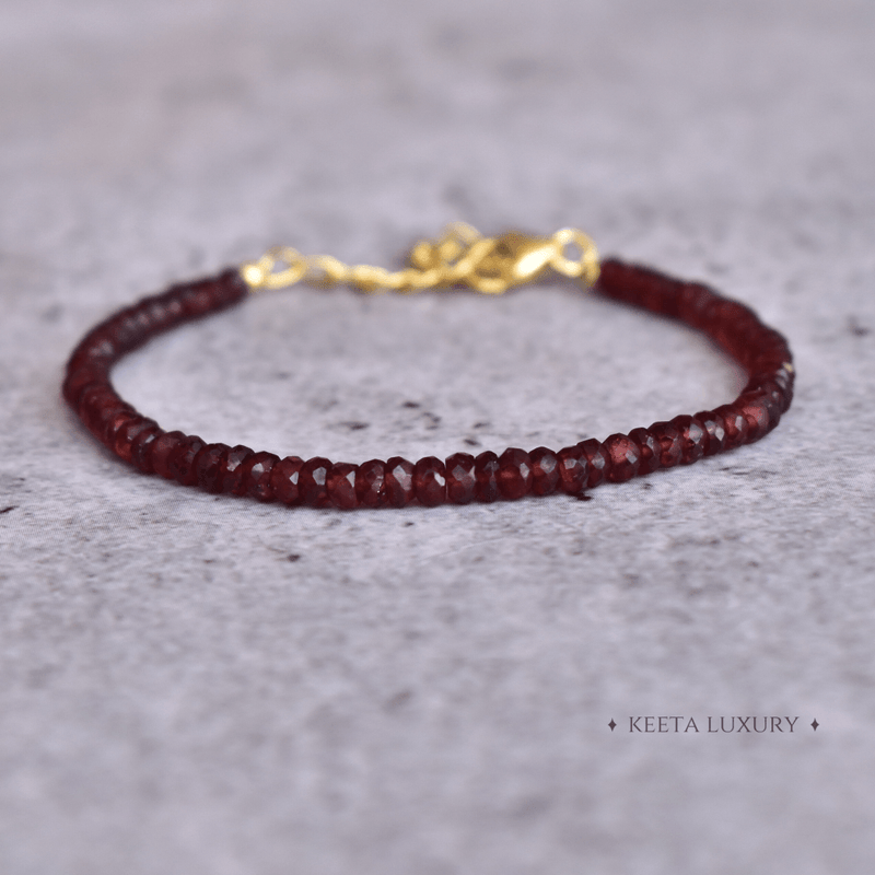 Red Cleopatra - Garnet Bracelets 14K Gold Vermeil Bracelets