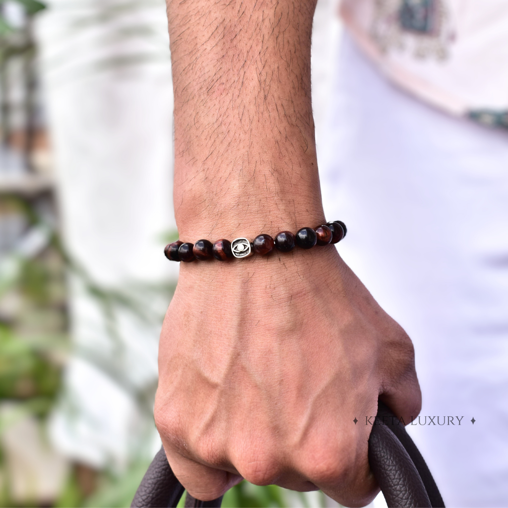 Red Raven - Tiger Eye Bracelet -