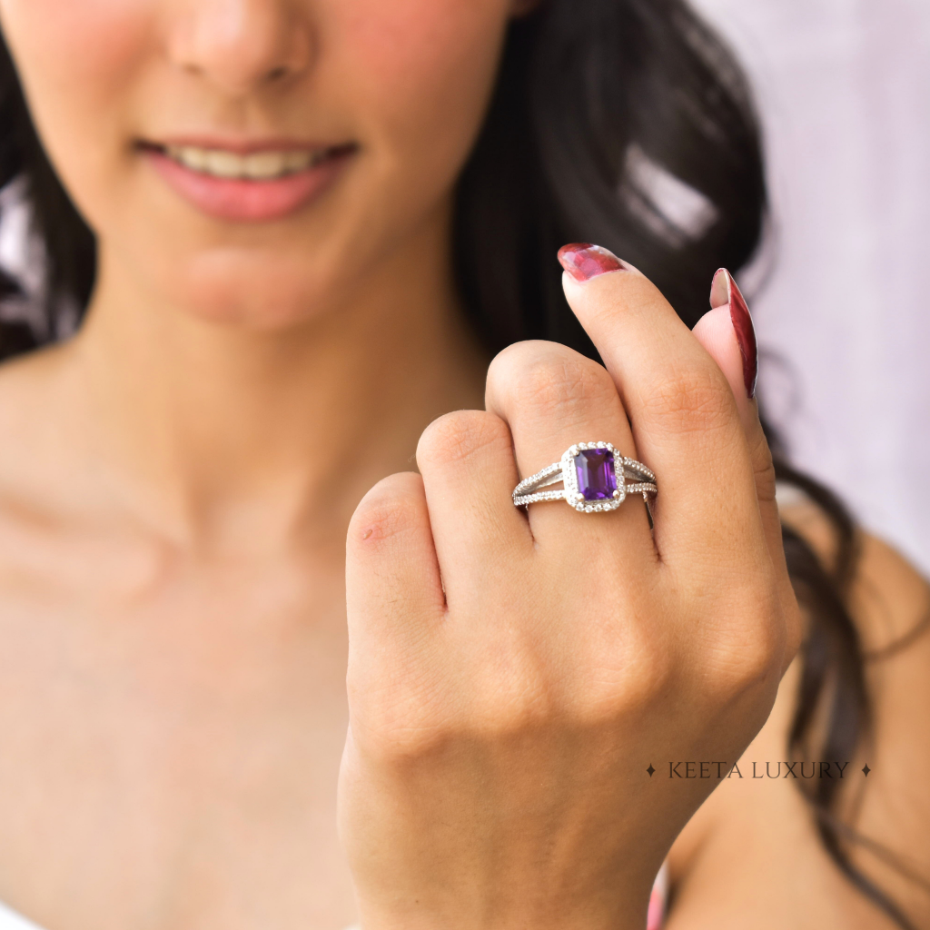 Regal Radiance - Amethyst Ring -
