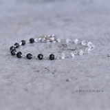 Rise And Shine - Black Onyx And Moonstone Bracelets Silver Bracelets