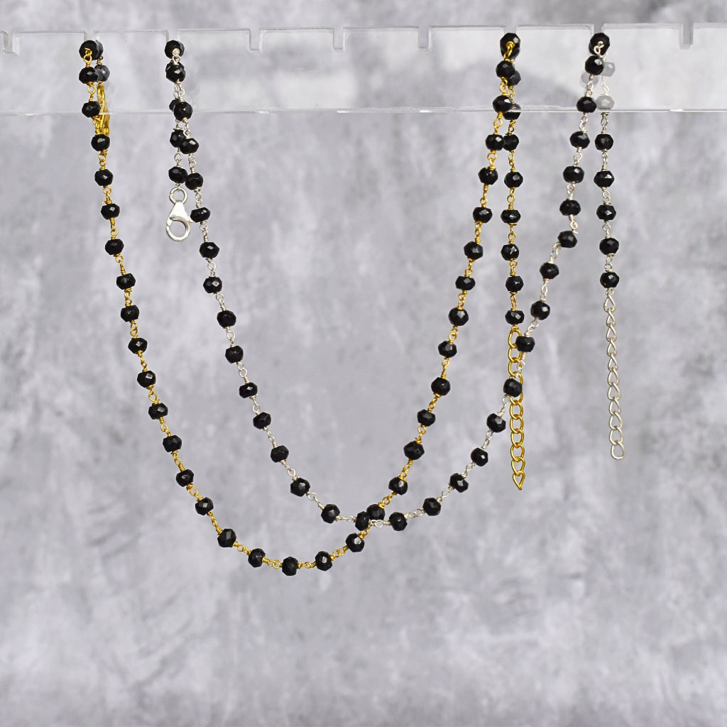 Rosary Charm - Black Onyx Necklace Necklace