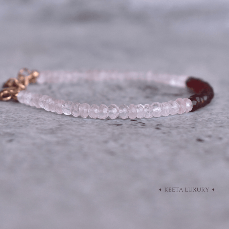 Rose Red Cocktail - Quartz & Garnet Bracelets Bracelets