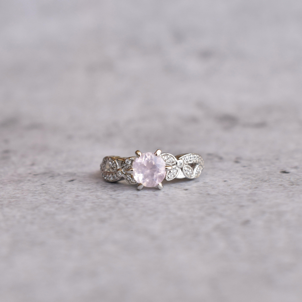 Rosy Glow Rose - Quartz Ring -