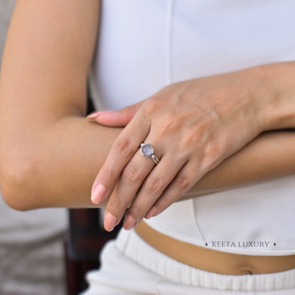 Round Bliss - Rose Quartz Ring -