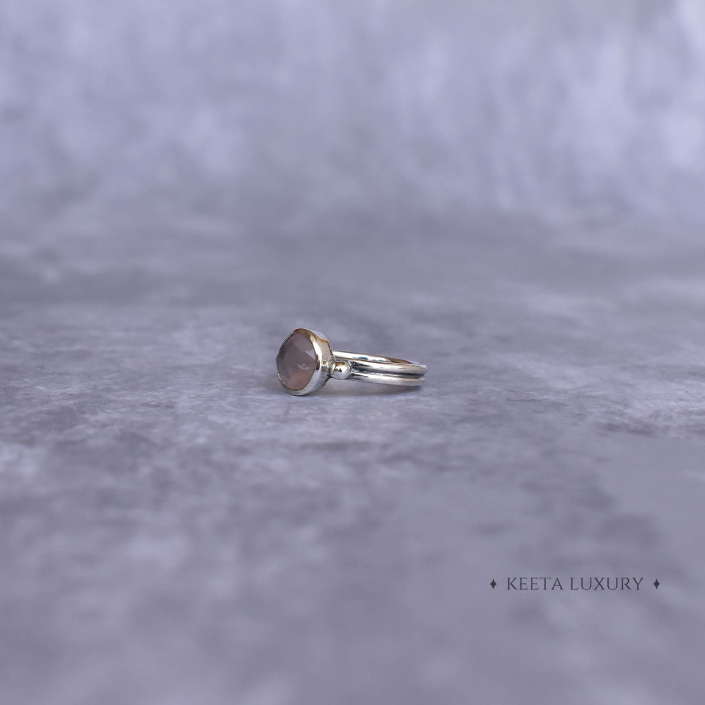 Round Bliss - Rose Quartz Ring -