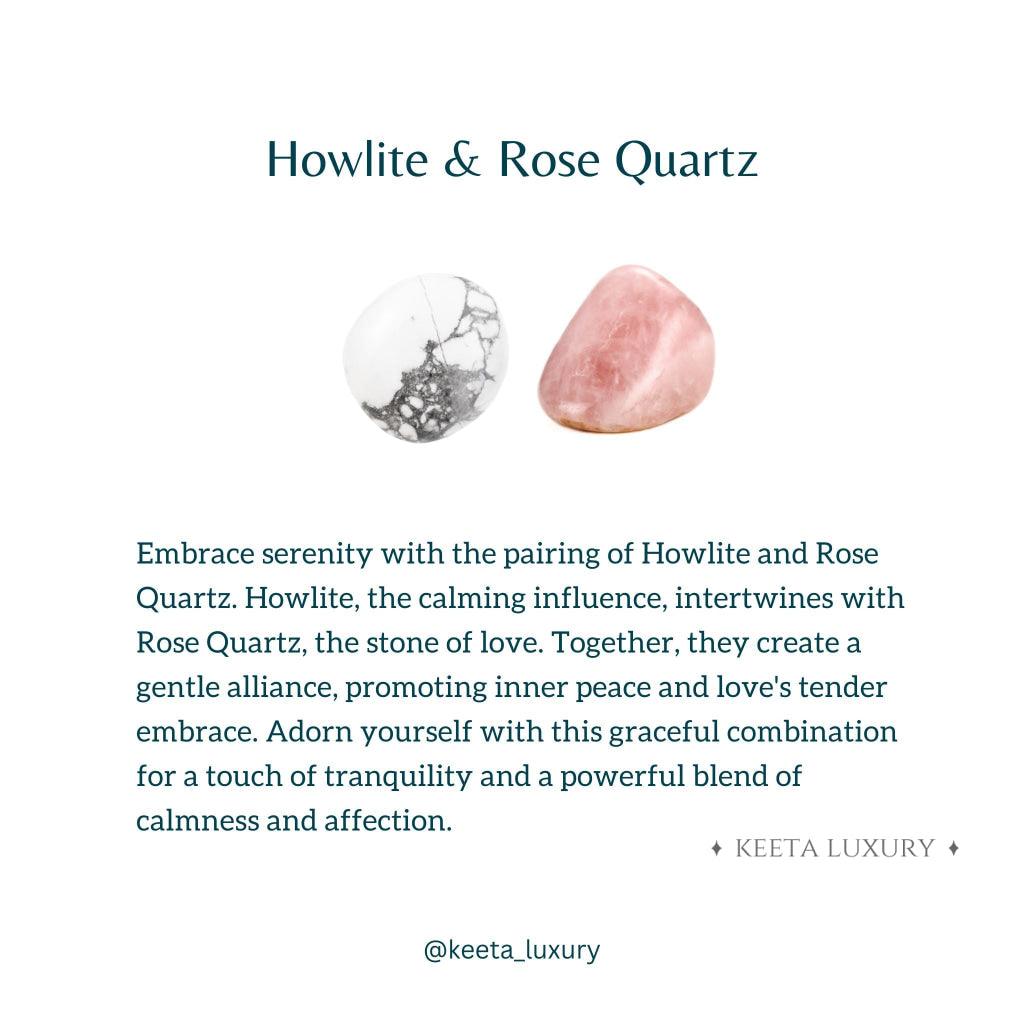 Sacred Spiral - Rose Quartz & Howlite Bracelets -