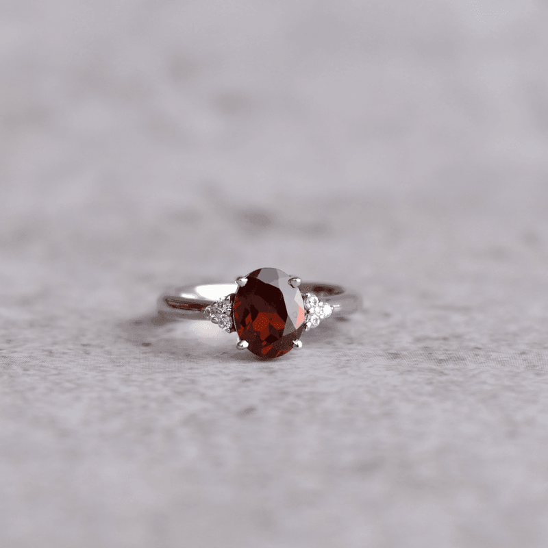 Scarlet Serenade - Garnet Ring - KEETA LUXURY