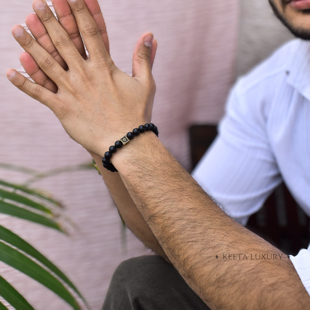 Shadow Guard - Matte Finish Onyx Bracelet -