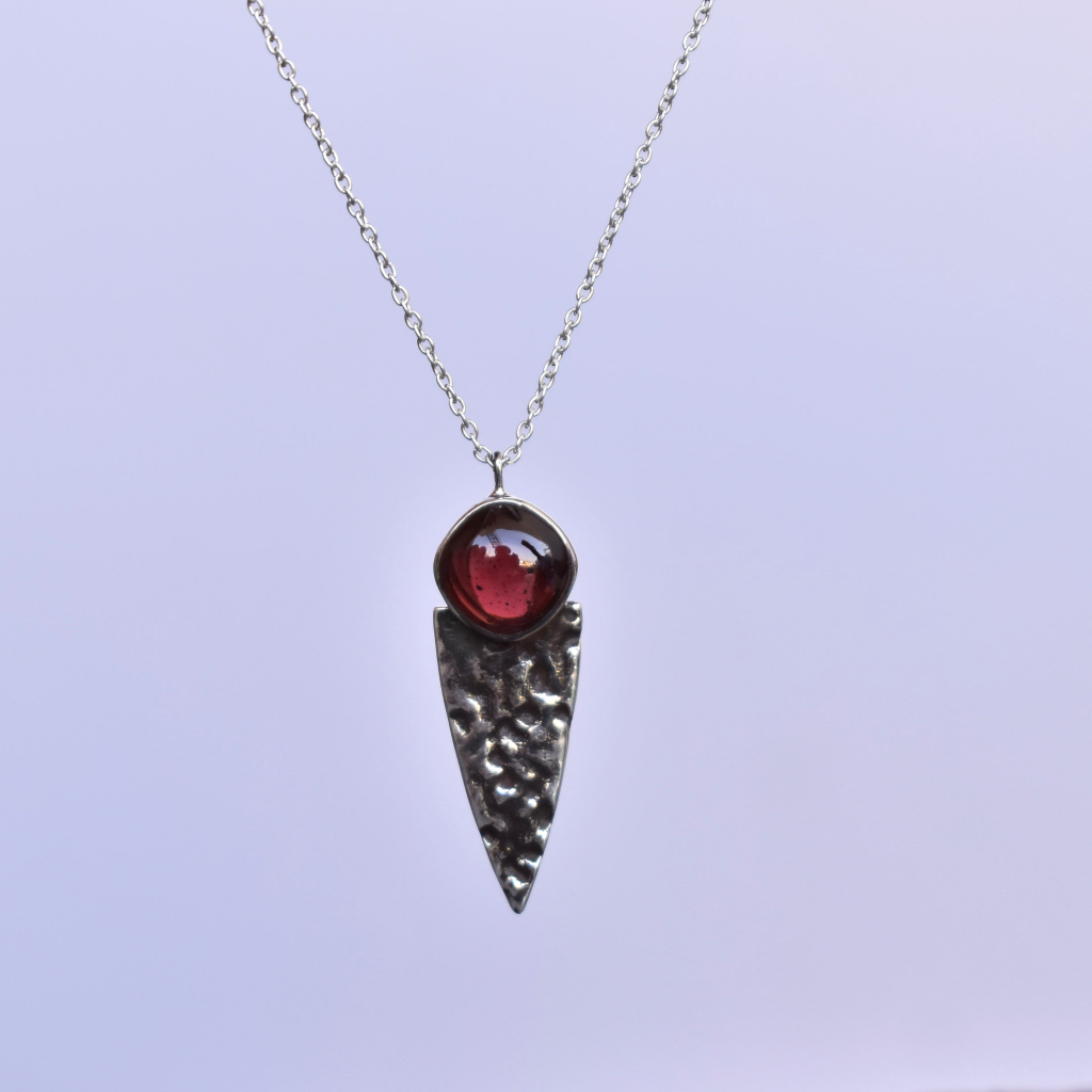 Shield - Garnet Necklace -